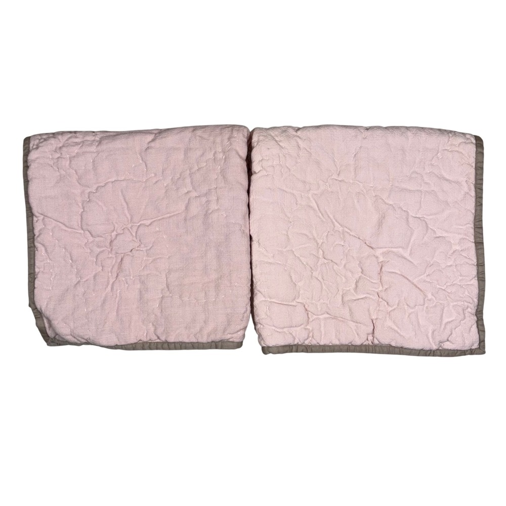 Pottery Barn Baby Pink‎ Cotton Textured Pillow Sham Cover 26x26